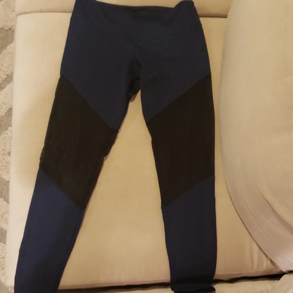 NWOT Onzie Mesh Leggings - Navy Blue - Picture 2 of 3